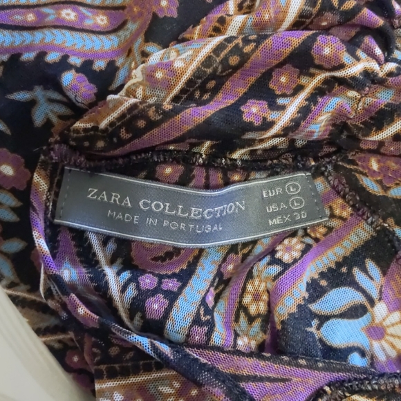 2 for 10 Zara | paisley sheer top - Picture 2 of 6